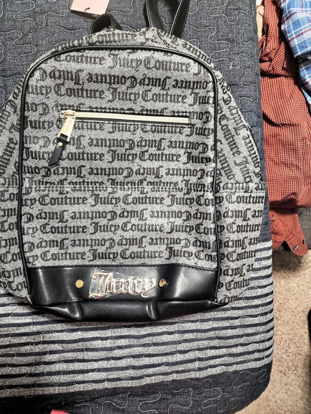 Juicy Couture Printed Backpack in Black & White NWT